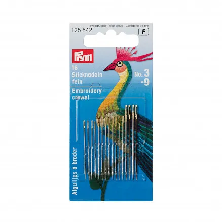 Prym Broderinåler Stål Sølv 0,60x35mm Str. 9 - 16 stk