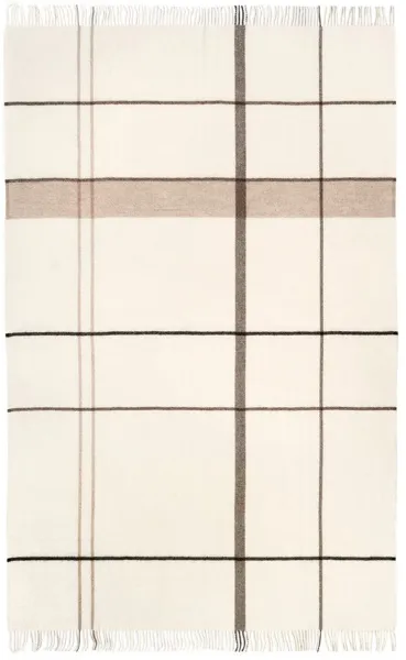 KRISTINA DAM STUDIO Gradient Throw pledd - beige alpakka og ull (240x140)