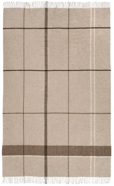 KRISTINA DAM STUDIO Gradient Throw pledd - brun alpakka og ull (240x140)