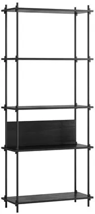 MOEBE S.200.1.A Reolsystem Svart/svart